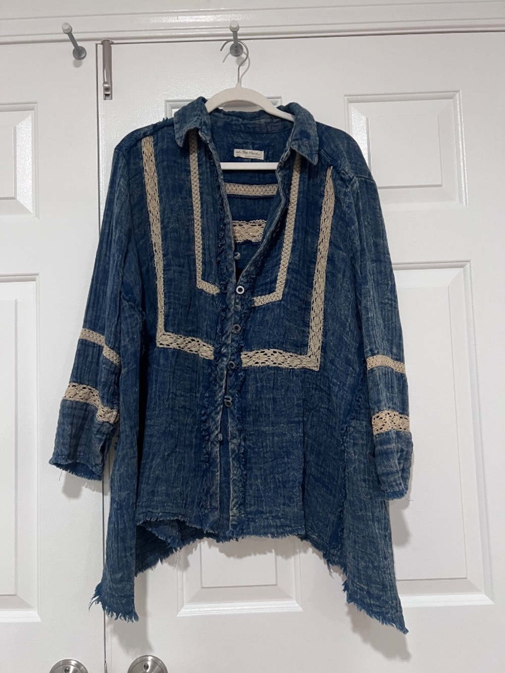 Free people ranch wash indigo shirt - Picture 7 of 8